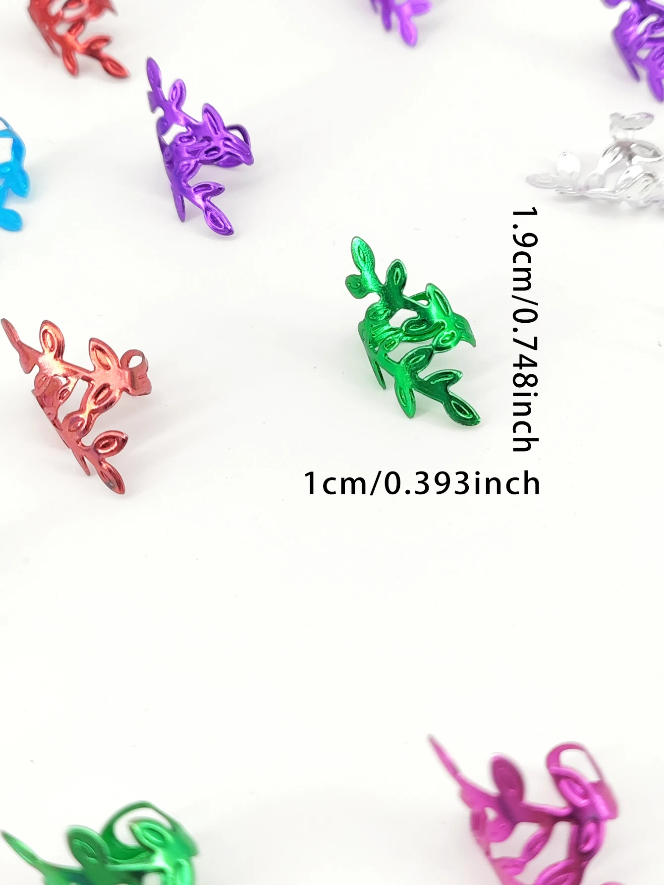 40Pcs Vine Leaf Shaped Alloy Hair Braids Rings  For Dreadlock Women Girls Hair Accessories Loc Hair Jewelry for Braids