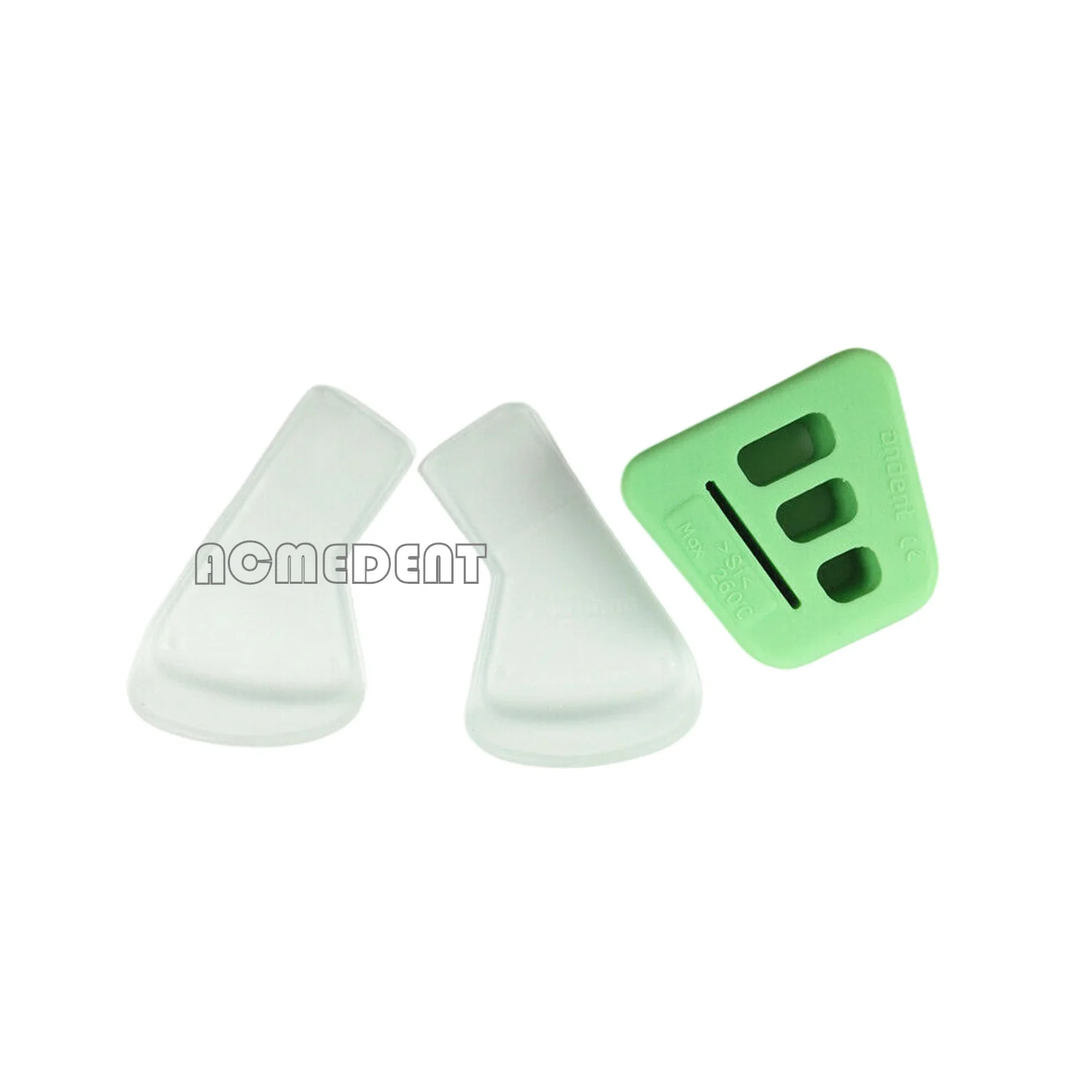 1Set Dental Mouth Props Bite Block Tongue Guard Green Prop R/L Large Adult