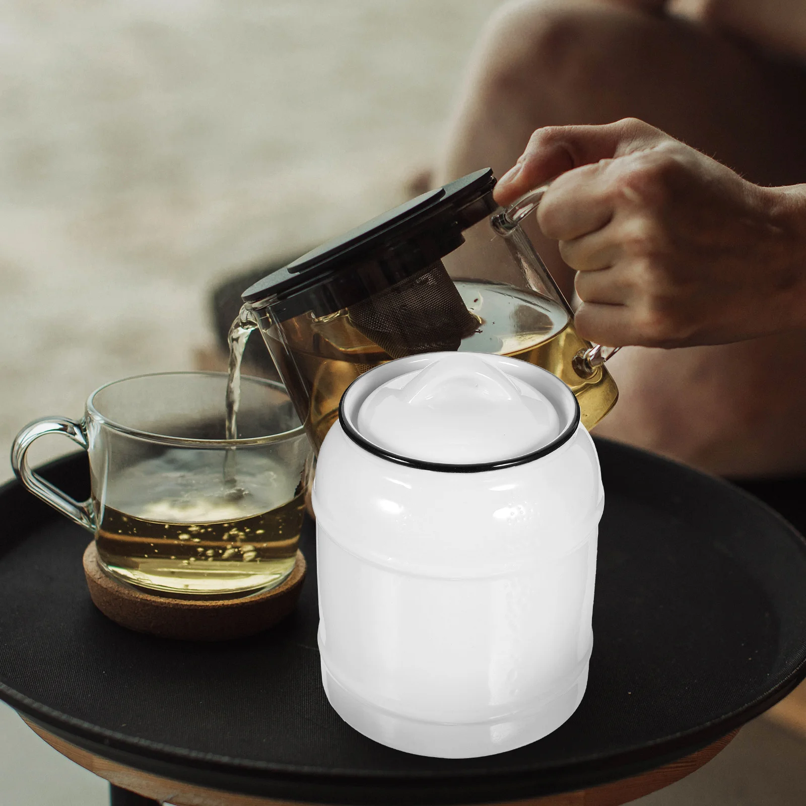 Multifunctionele keramische pot voor keukenopslag Luchtdichte container voor thee Suikergranen Gedroogd fruit Home Decor Jar