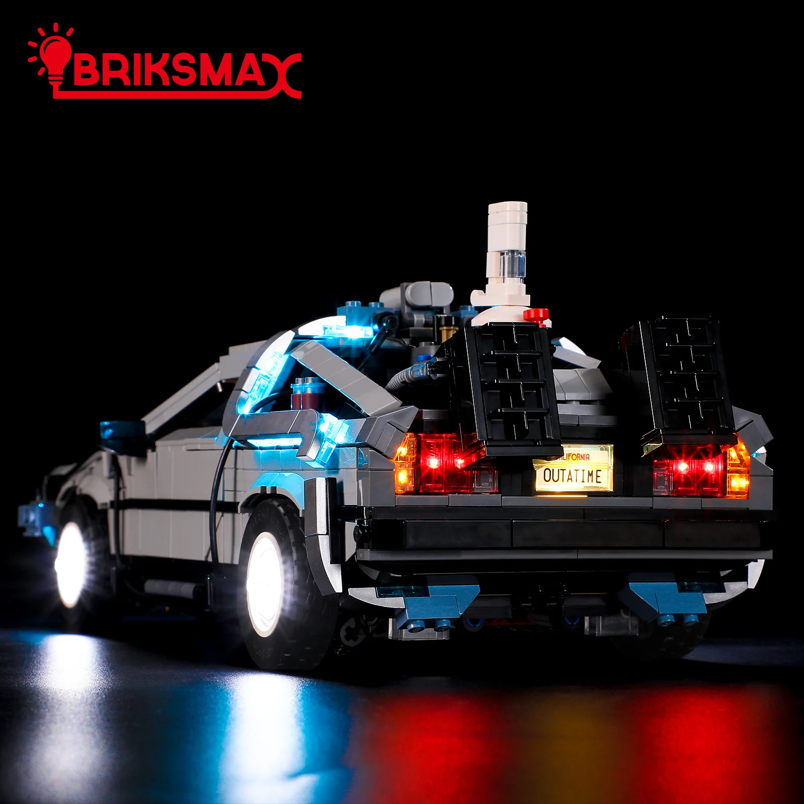 BriksMax LED Light Kit for 10300 Back to the Future Time Machine Building Blocks Set (NOT Include the Model) Toys for Children