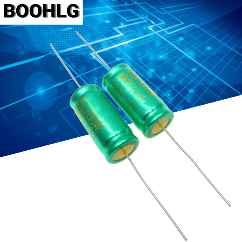 4PCS original fever treble crossover MKP film capacitor axial non-polar capacitor 250v 3.3uf 16X35mm