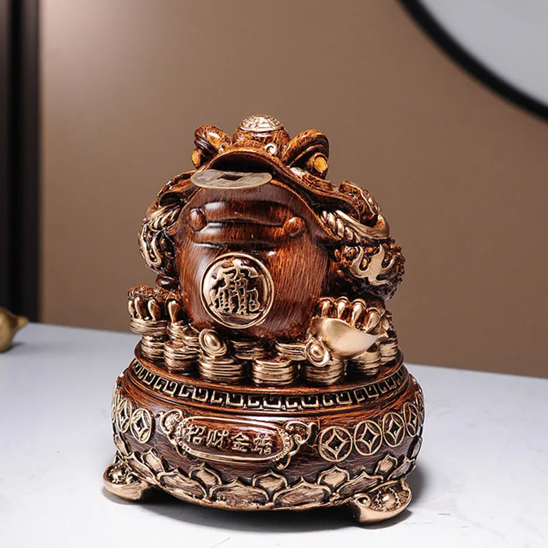 Golden Toad Design Money Boxes Accent Luxury Modern Big Size Unique Storage Cheap Piggy Bank Fashion Tirelire Home Products