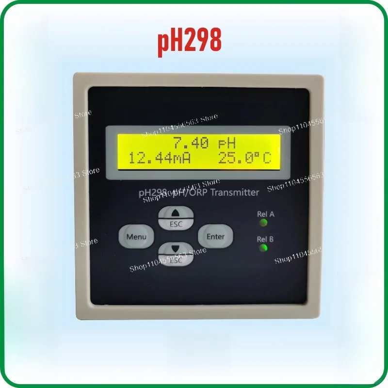 Controlador básico de monitoreo de calidad del agua: monitor de pH/ORP en línea de nivel básico pH298 para uso en acuicultura y laboratorio a pequeña escala