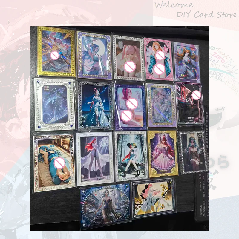 Japanese Anime One Piece Metal Cards Boa Hancock Carrot Perona Nefertari D Vivi Vinsmoke Reiju Yamato Uta Collectible Cards