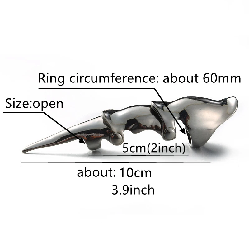Dragon Punk Rings Metal Armour Knuckle Joint Full Finger Ring Activity Ring Punk Rock Gothic Cool Party Jewelry Accessories