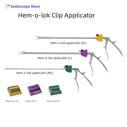 Medical Surgical Laparoscopic Laparoscopy Hem-o-lok Clips Applicator Instruments Forceps 5mm 10mm Plastic Polymer Clips XL L ML