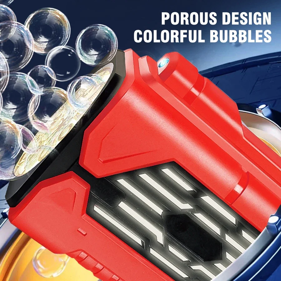 Macchina automatica per bolle con effetti sonori e luminosi Simpatico colorato 1 clic Inizia divertente giocattoli per bolle elettriche per bambini