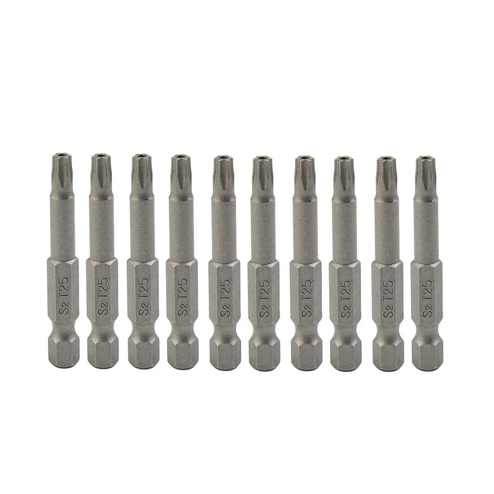 Hand Tools T25 Screwdriver Bit Rechargeable Screwdrivers Fix The Screws For Pneumatic Screwdrivers 1/4 Inch Hex