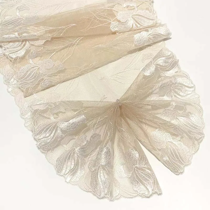 15Yards Two Tones Floral Embroidery Lace Trim Skirt Hem For Clothes Sewing Accessories Lingerie Lace Dress Underware