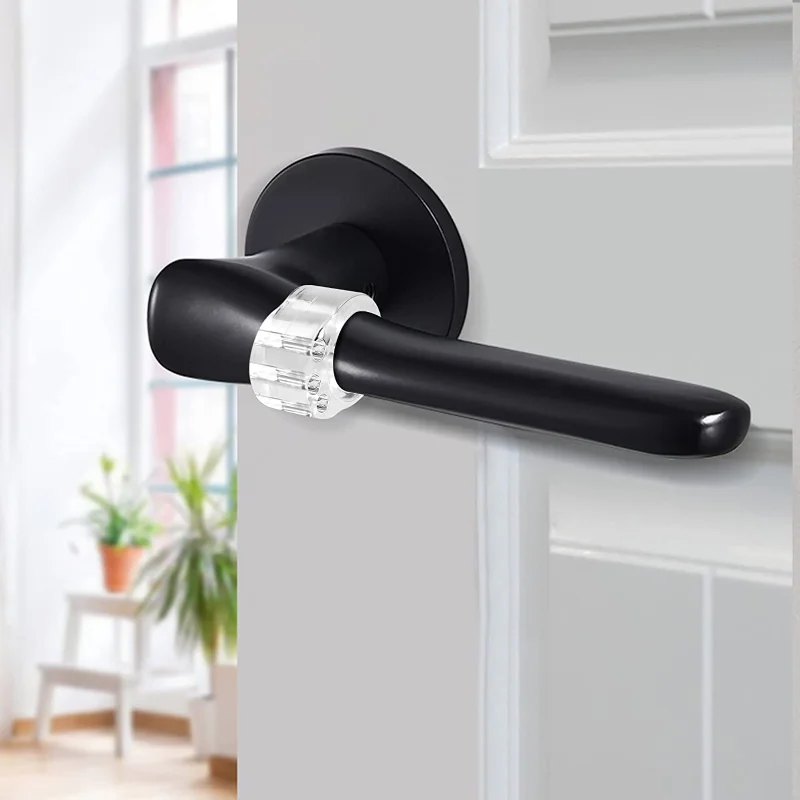 8/1pcs Silicone Door Handle Stopper Transparent PVC Door Handle Buffer Wall Protection Shock Absorber for Home Kitchen Bedroom