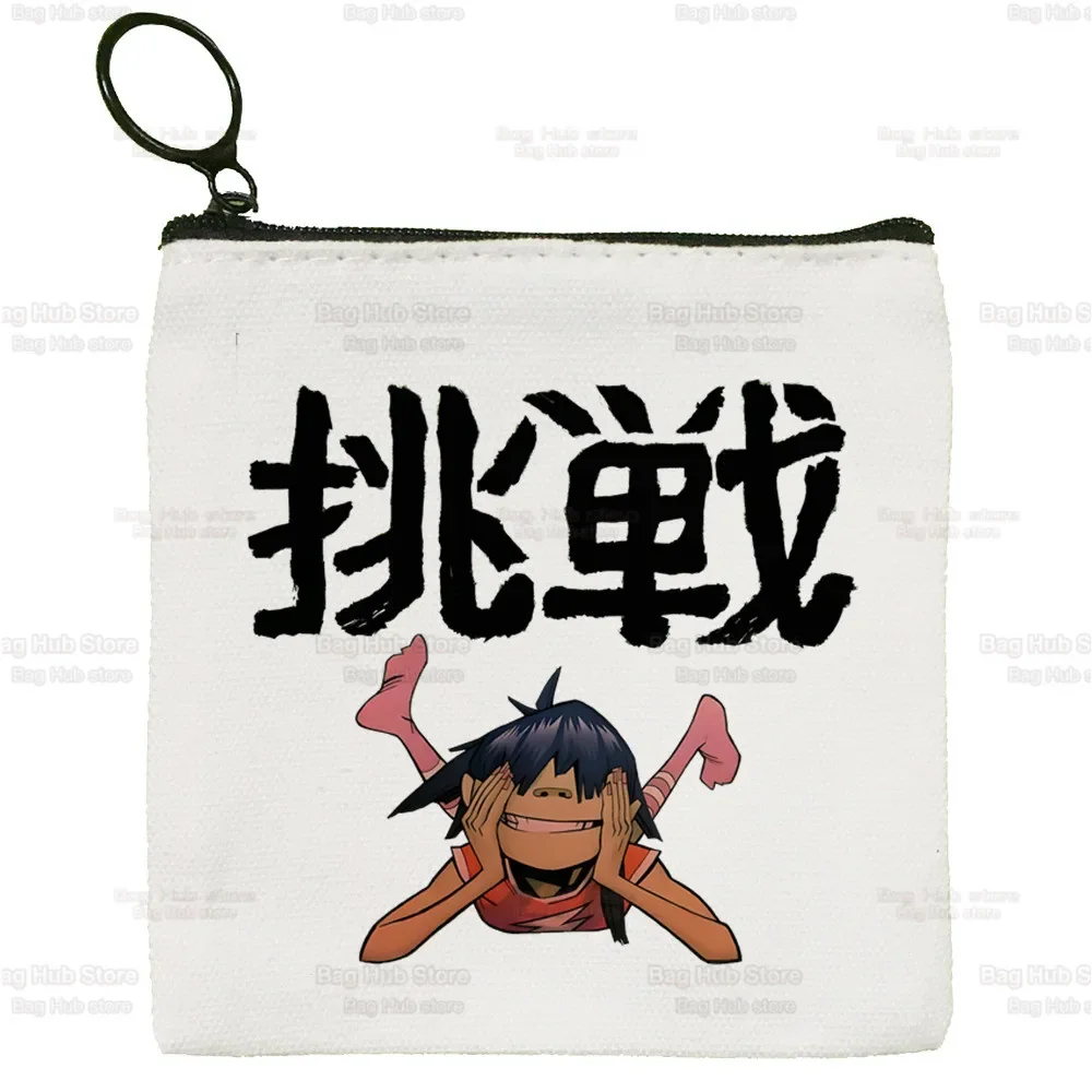 Music Band Gorillaz Coin Purse Storage Pouch Canvas Bag Coin Bag Key Coin Purse PUNK ROCK ChakaKhan Noodle Canvas