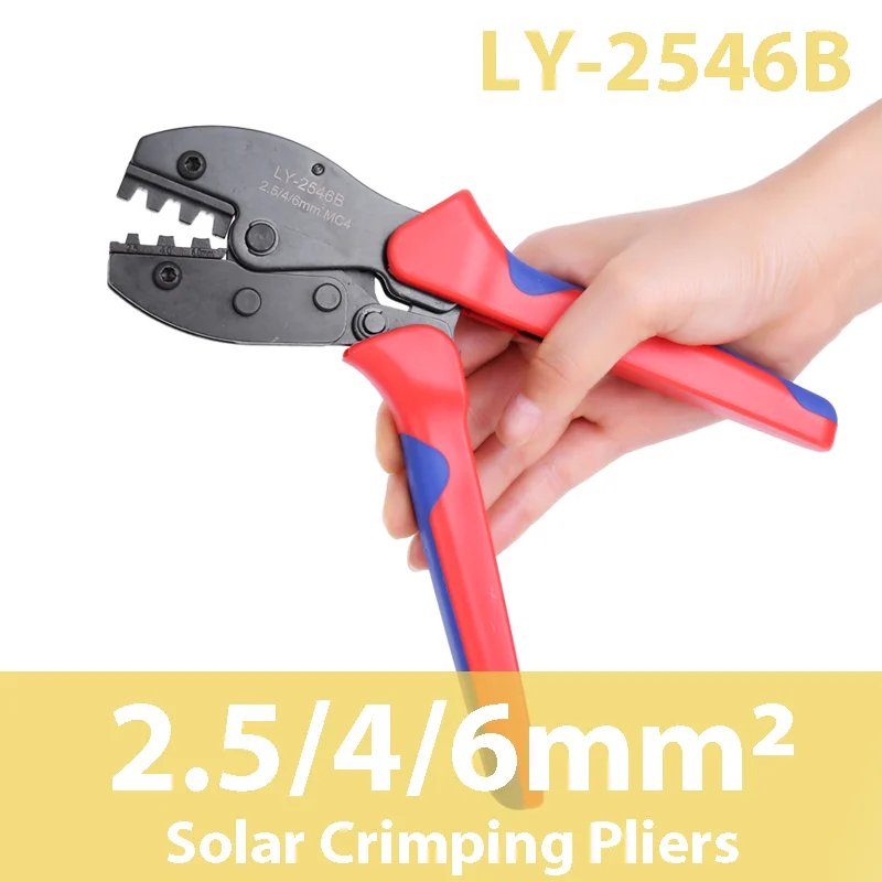 

Solar PV Cable Crimping Tools LY-2546B MC2.5,4,6mm²/14-10AWG Connector Pressing Ratchet Pliers