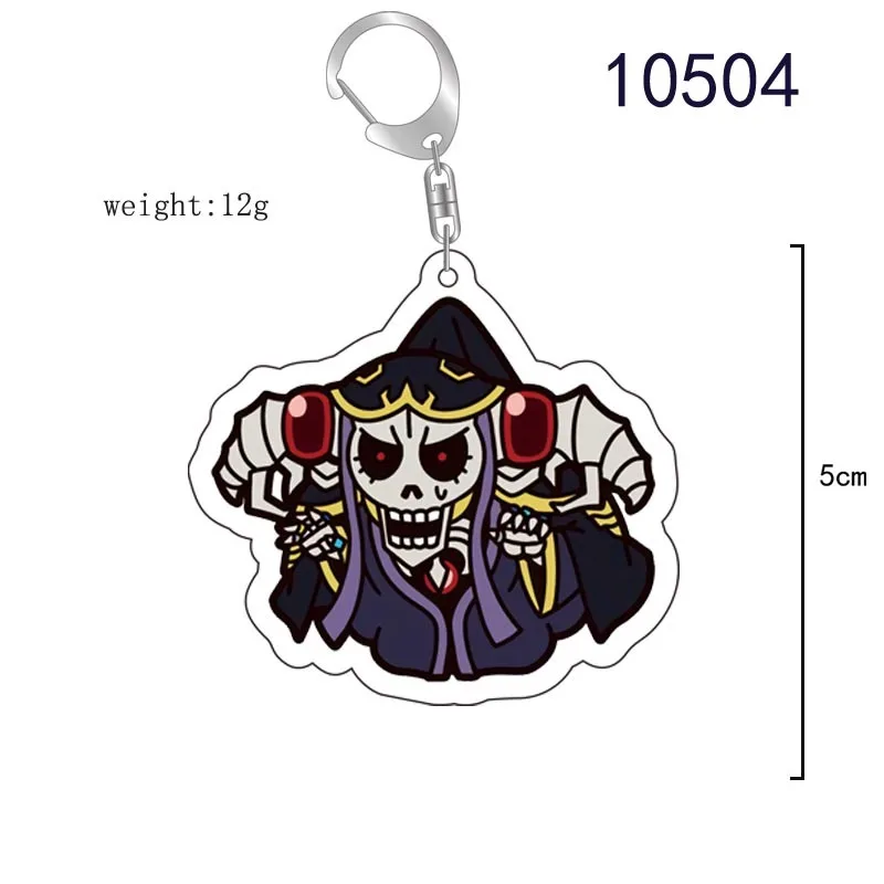 Hot Anime OVERLORD Figures Keychain Cosplay Acrylic Keychain Model Exquisite Plate Desk Decor Prop Fans Birthday Fans Gift
