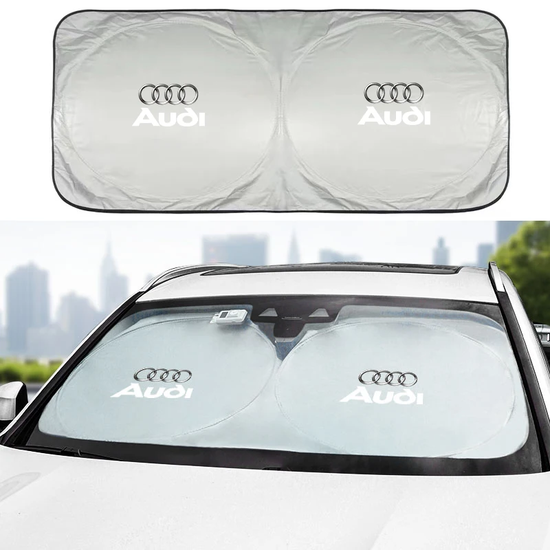 Car Windshield Sun Shade Visor UV Protection Shield For Audi Sline A1 A3 A4 A5 A6 A7 A8 B8 B9 B6 C6 Q2 Q3 Q5 Q7 Q8 TT S3 S4 S7