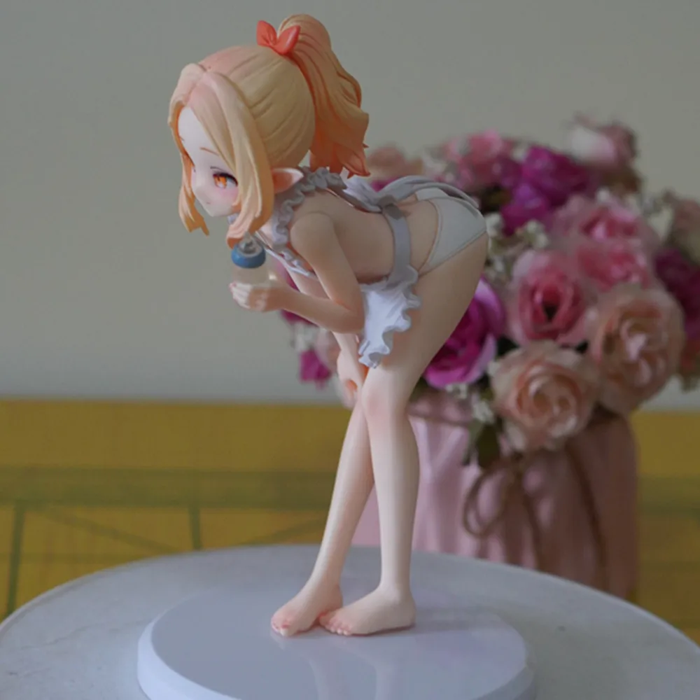 18CM Amaryllis GK Figure Standing Pose With Milk Bottle PVC Model Desktop PC‑Case Ornament Anime Collectible Display Gift