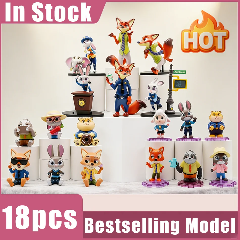 Hot Disney Zootopia Serie Goede Zitten Blind Box Beeldjes Leuke Judith Nick Flash Finnick Desktop Ornamenten Kinderen Verjaardagscadeautjes
