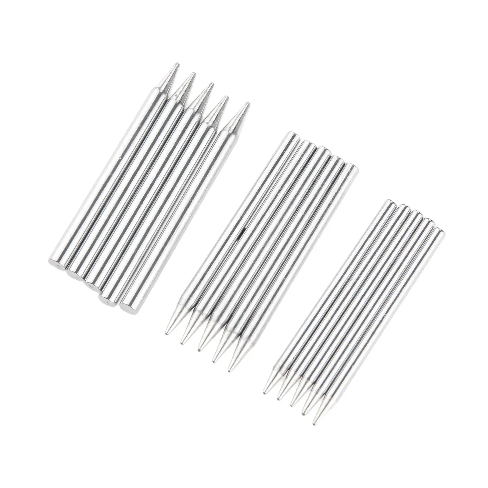 5Pcs/Set 30W/40W/60W Replacement Pointed Soldering Iron Tips Lead-Free Solder Tips Welding Soldering Tool 100-600degree Celsius