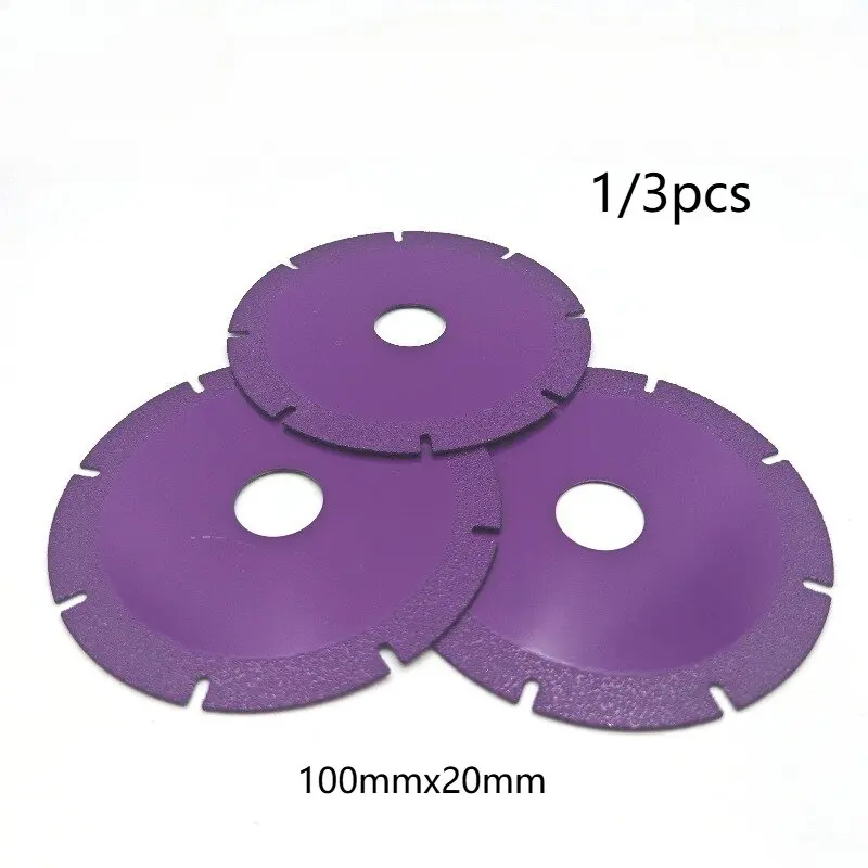 

Diamond Cutting Sheet 1/3pcs Size 100mm×20mm Fit Angle Grinders Used to Cut Sintered Stone Slabs Tiles Marble