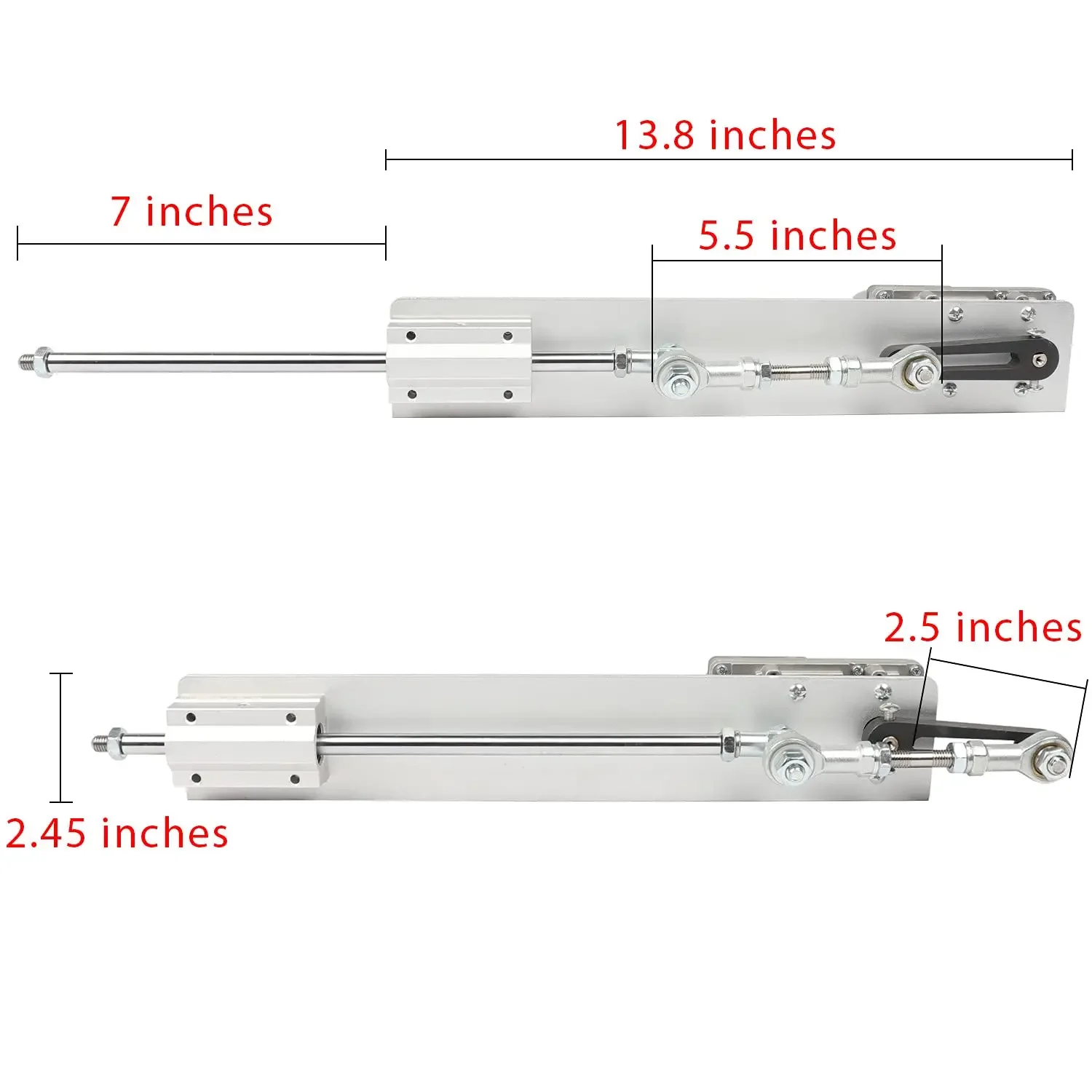 Imagem -04 - Atuador Linear Alternativo com Controlador de Velocidade Engrenagem Ajustável Motor Telescópico Faça Você Mesmo Curso 2080 mm dc 24v