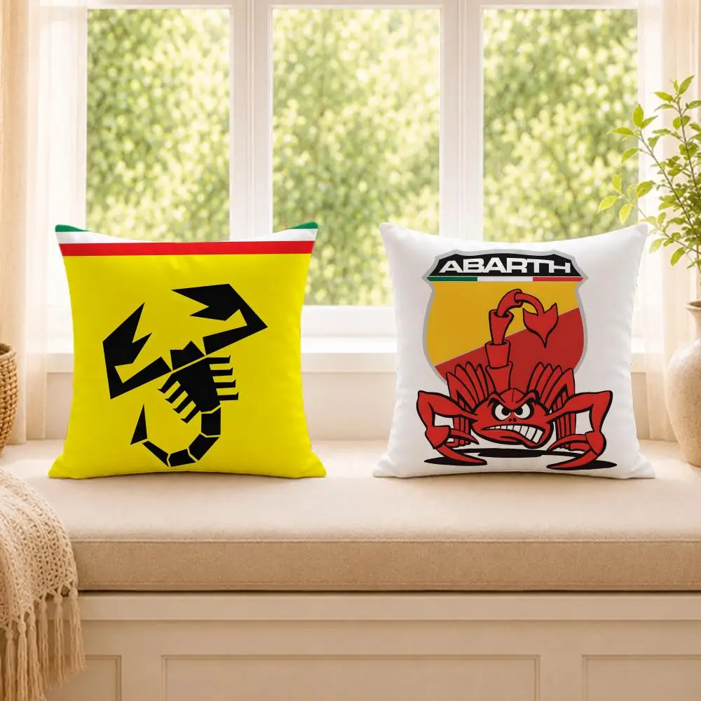 Brand A-Abarth Scorpion Cushion Cover Wrinkle-Resistant Short Plush Cushion Covers Breathable Machine-Washable
