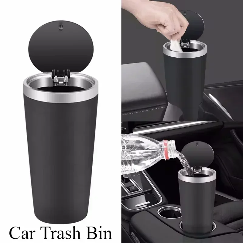 1/2 Stück Universeller Auto-Mülleimer Mini Auto-Organizer für den Innenraum Abfallbeutel Müllbehälter Aufbewahrungsbox Auto-Aschenbecher