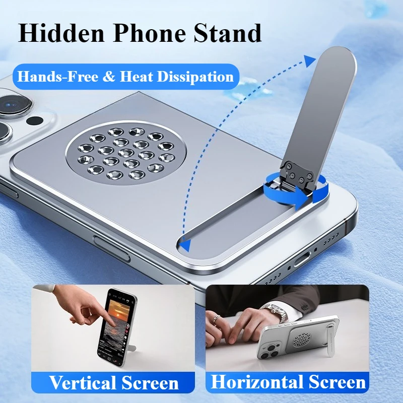 

Oatsbasf Portable Magnetic Cooling Pad with Stand Ultra-thin Magnetic Pads Magnetic Heat-Conductor Model for iPhone iPad Samsung