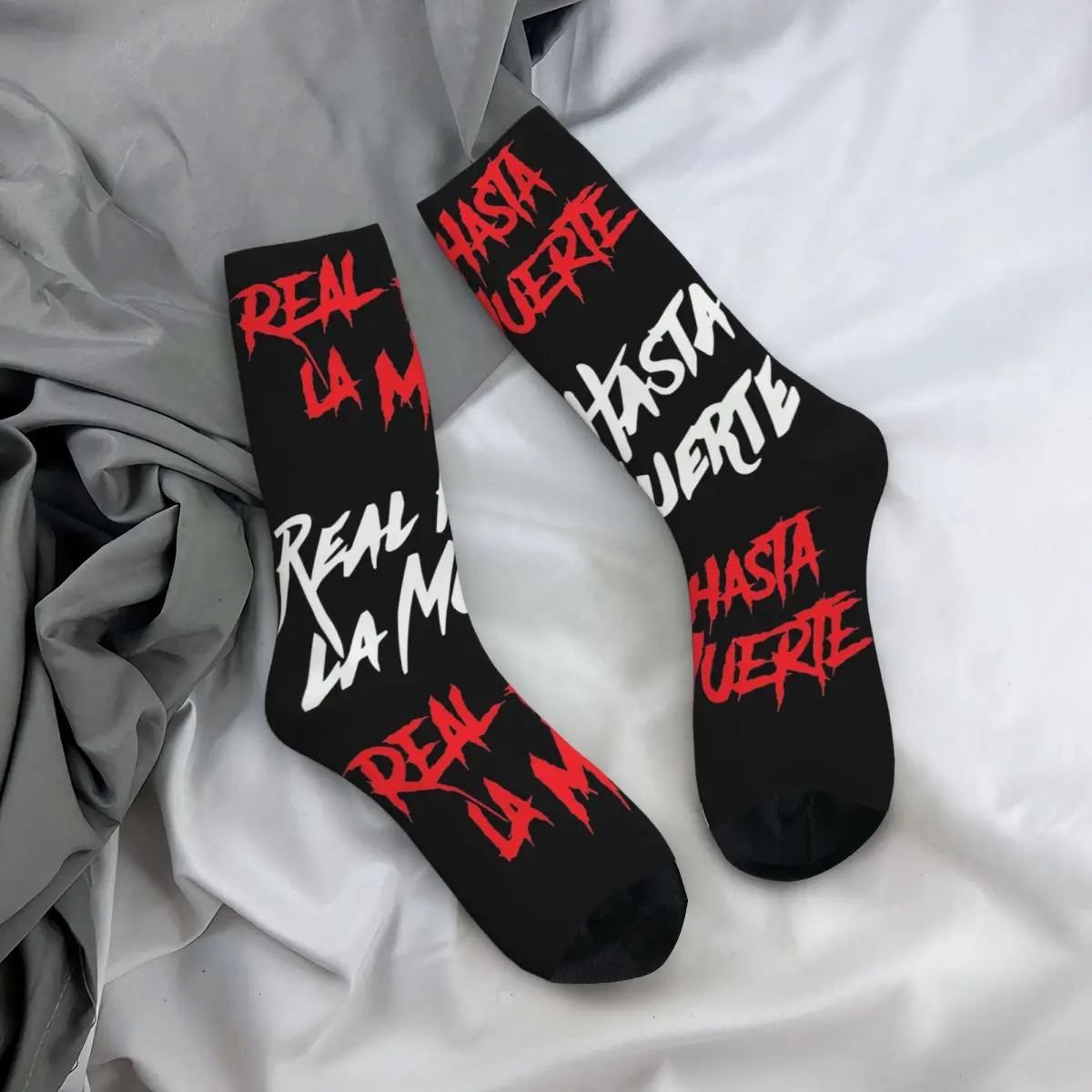 Hip-hop Women Men Real Hasta La Muerte Anuel Trap Reggaeton Theme Socks Anuel AA Accessories Print Socks Super Soft Best Gifts