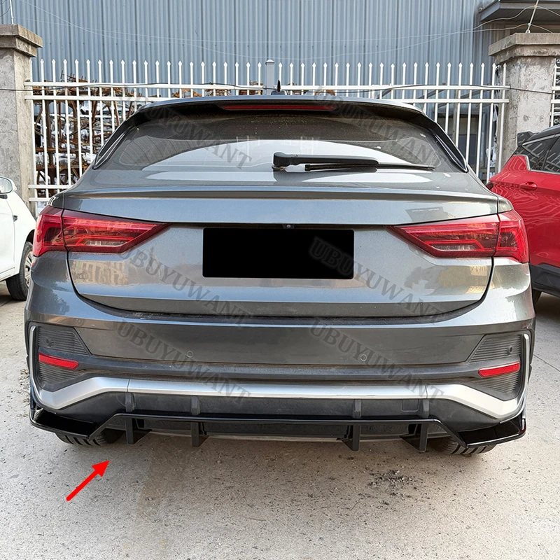 2019 To Up For To Audi Q3 F3 Sportback Coupe Rear Bumper Diffuser Lip Spoiler Car Accessories body kit
