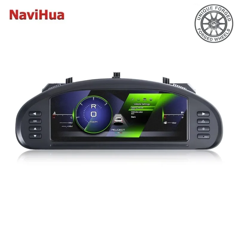 26 Style Car Upgrade 12.3'' Digital Cluster Auto Speedometer LCD Dashboard Linux System Instrument For Peugeot 407 2004-2010