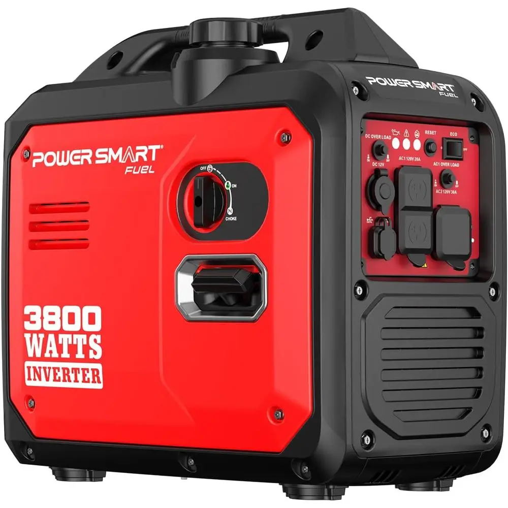 

3800-Watt Portable Inverter Generator Gas Powered, Quiet or Camping