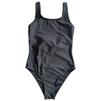 Women 2024 Sexy Backless One Piece Swimsuit Push Up Slim Solid Black/Bluish Green/Fluorescent Yellow/Rose Red/White Beachwear