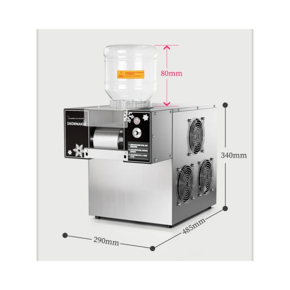 Snowflake Ice Machine Cart Commercial Mobile Bingsu Maker for Street Food Vendor