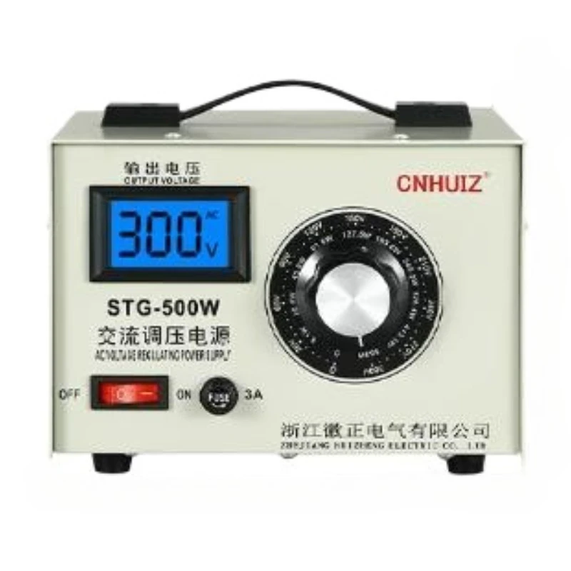 Portable for STG-500VA Voltage Stabilizer 220V with Current Voltage Meter 100% Copper Coil Safe for Lab & Home Use