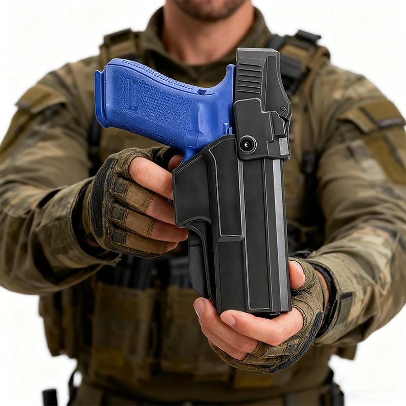 Military-Grade 360° Rotating Polymer Holster Anti-Snatch Quick Draw System Holster For Glock 17/22 Gen 1-5 Durable Lightweight