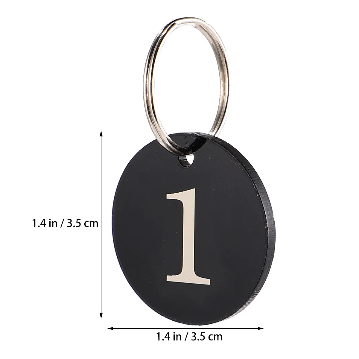 50Pcs Acrylic Number Tag Rings Round Hollow Key Tags for Hotel Restaurant Supermarket Hot Pot Counters Lineup Management