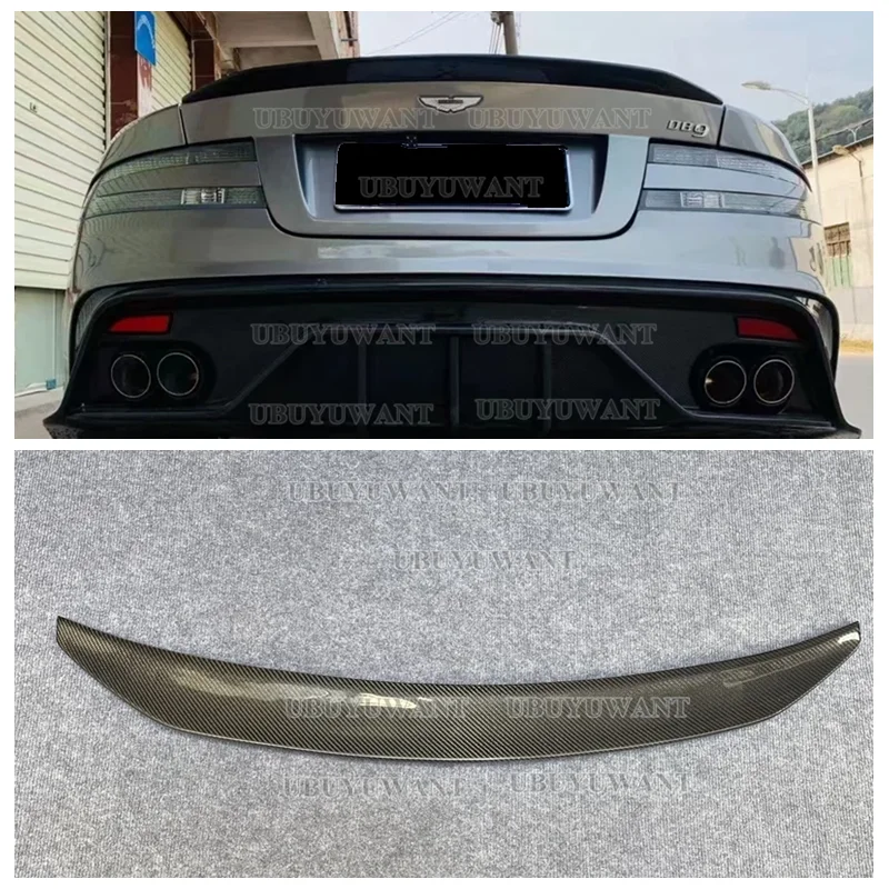 For Aston Martin DB9 Carbon Fiber Rear Trunk Spoiler Wing Top Tail Lip Spoiler Diffuser Auto Parts