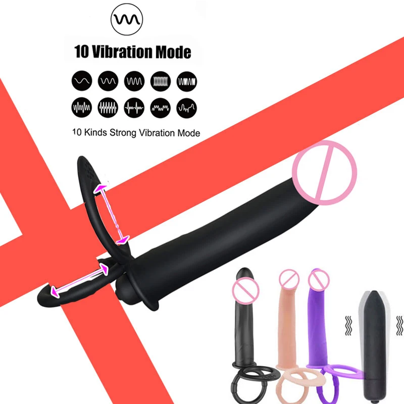 Double Penetration Anal Plug Dildo Butt Plug Vibrator Für Männer Bügel Auf Penis Massage Vagina Plugs Erwachsene Sex Spielzeug Für paare 18 +