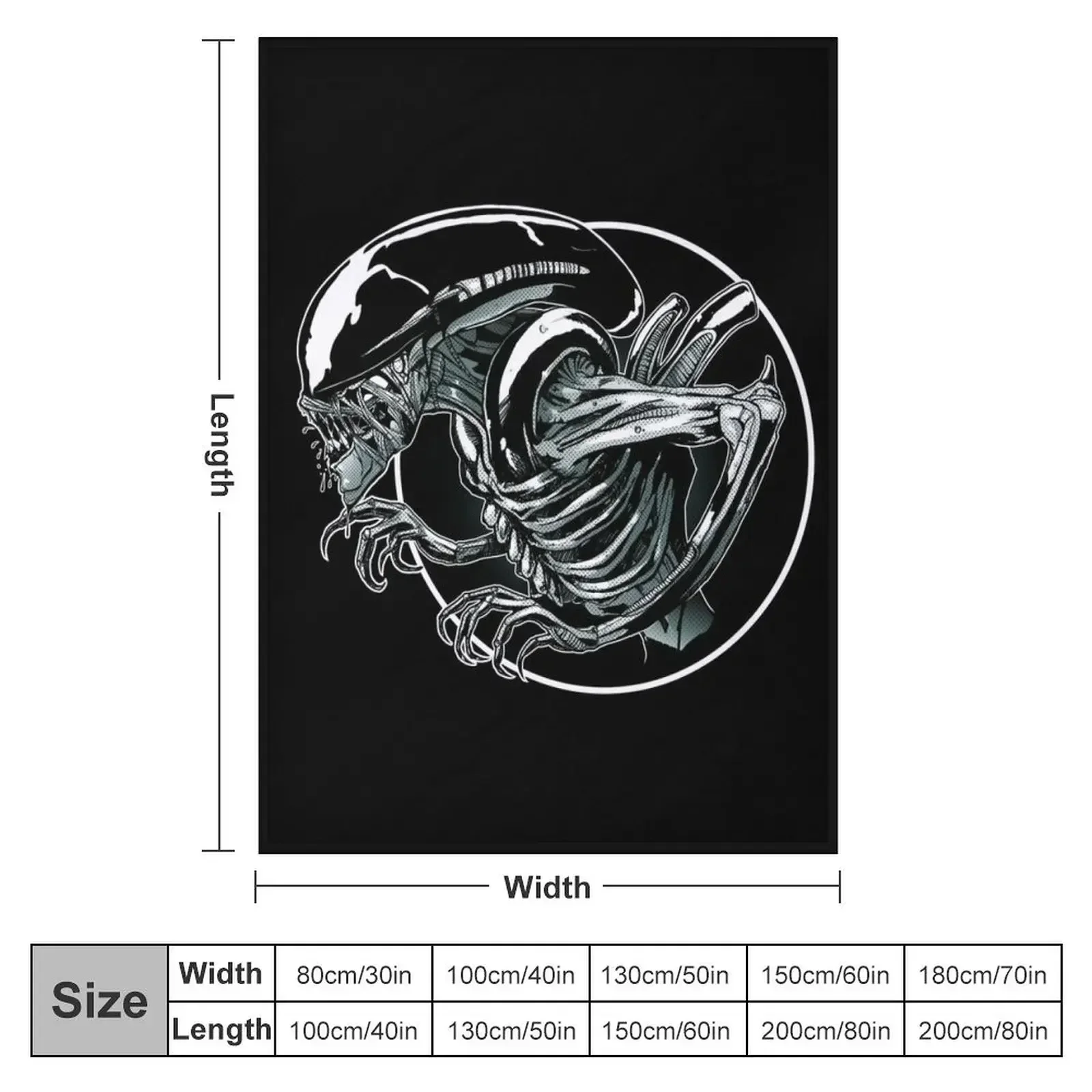 aliens xenomorph Throw Blanket Large cosplay anime heavy to sleep Blankets