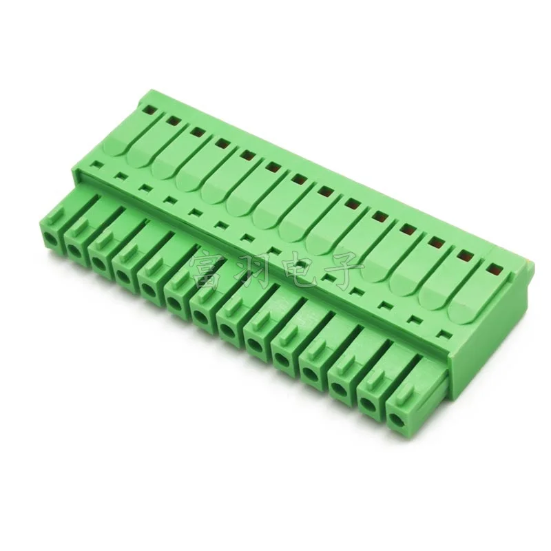 10Pcs 15EDGKN 3.5mm/3.81mm 2p3p4p5p6p7p8p9p10p12p14p16p Screw-Free PCB Wiring Plug Ultra-Thin KF2EDGKN Plug-In Terminal Block