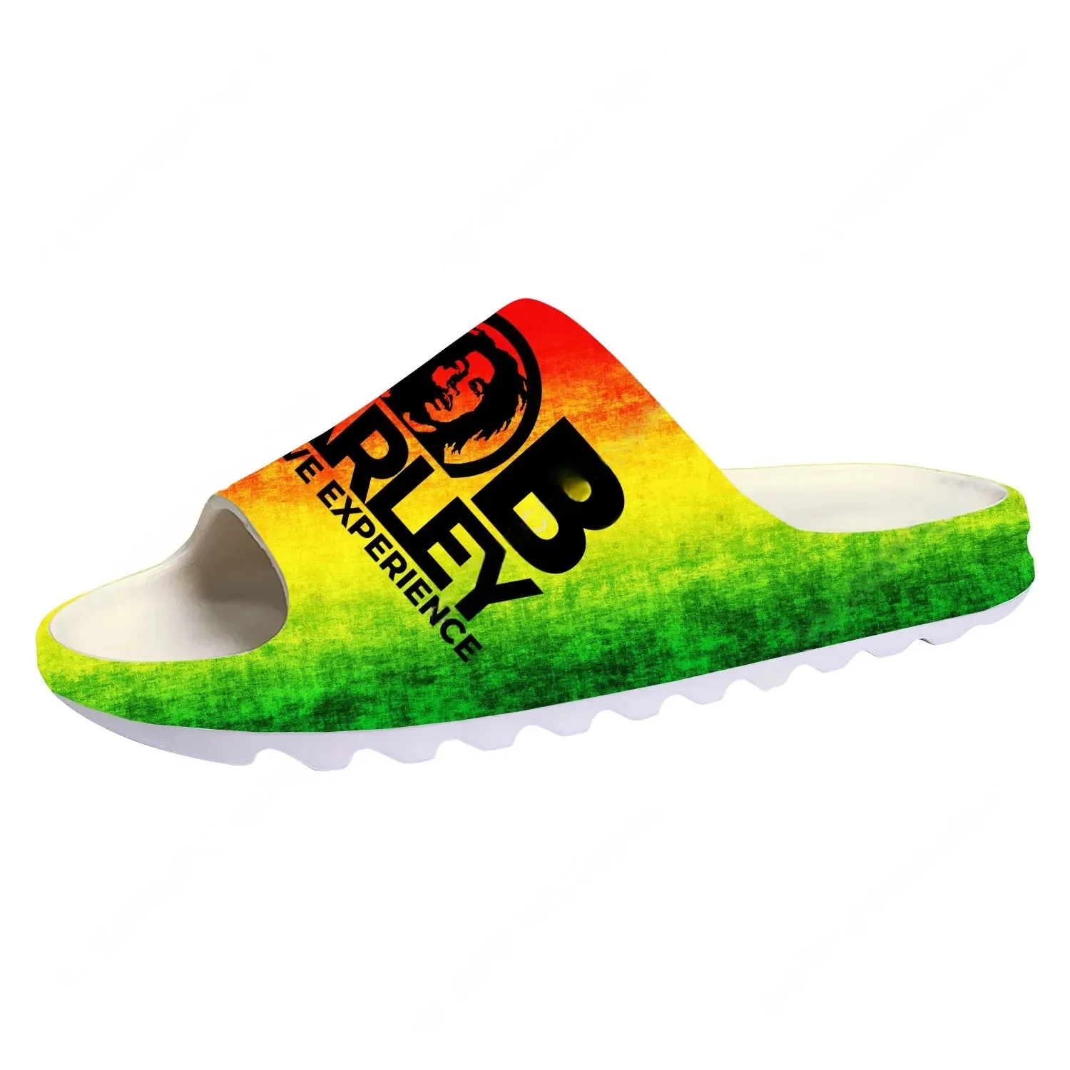 

Bob Marley Reggae Rasta Singer Soft Sole Sllipers Home Clogs Custom Made Sandals Water Shoes Mens Womens Teenager Step in