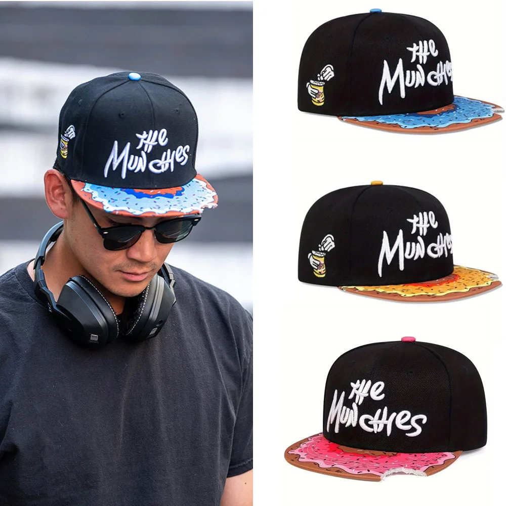 Nuevo sombrero con estampado de Donut y sandía de Munchies, gorra de béisbol bordada, gorra para deportes al aire libre para hombres y mujeres, gorra para el sol