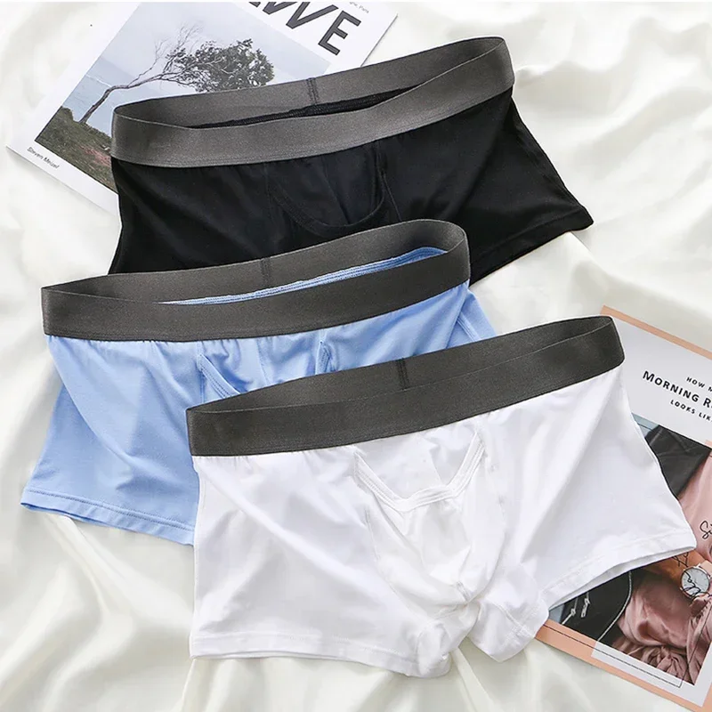 Men Elephant Nose Boxer Shorts, Bamboo Fiber Soft Breathable Underwear, 3D Separate Pouch Stretch Male Boxers Hombre