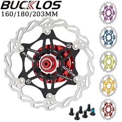 BUCKLOS 160mm Bike Floating Rotor 180/203mm MTB Road Bicycle Disc Brake Rotors Efficient Cooling Discs Durable Bike Accessories