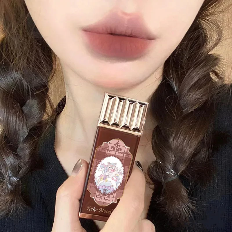 Flower Knows-Crema de labios mate de terciopelo de nube, tienda de Chocolate, delicado, transparente, fino, Color té de leche, otoño e invierno, nuevo