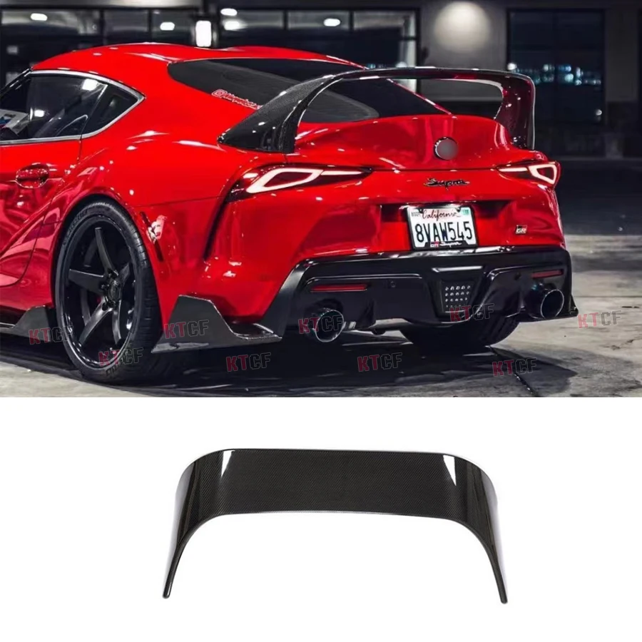 For Toyota Supra A90 2019-2022 Car Styling Real Carbon Fiber Rear Spoiler Trunk Wing MB Style FRP