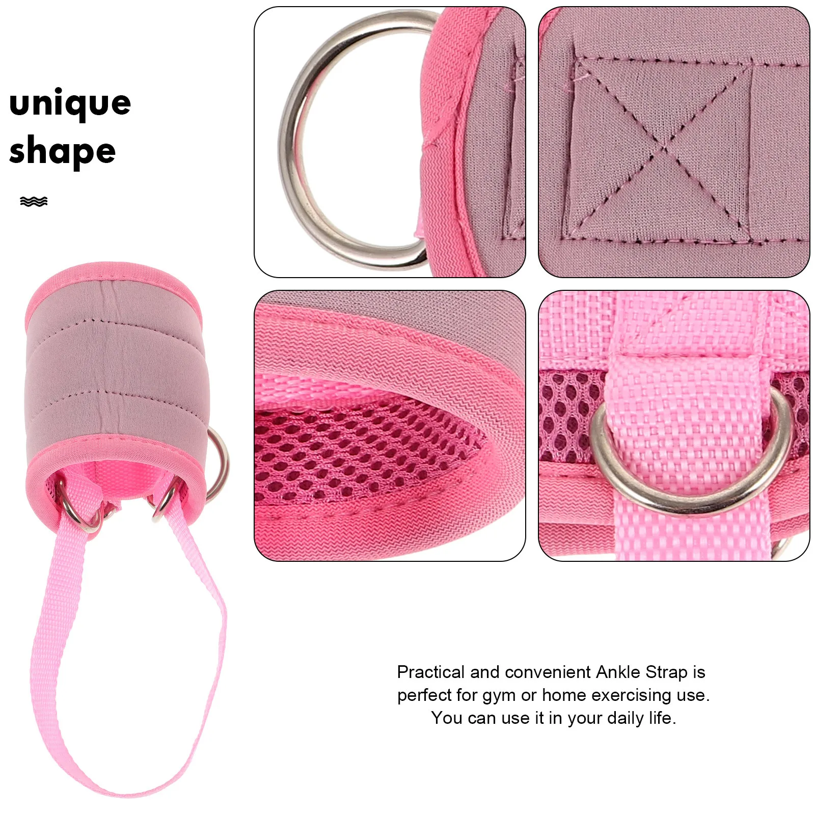 

1Pair Ankle Strap Cable Machine Attachment Neoprene Adjustable Buckle Design Indoor Outdoor Leg Workout Equipment Portable