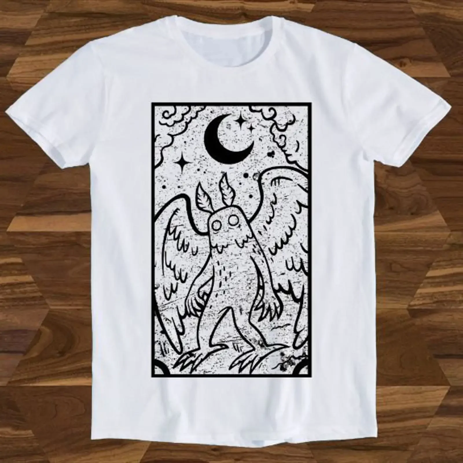 Mothman Weird Strange Unusual Cryptid Cryptozoology Funny T Shirt T808 vintage Washed Soft Stretched fashion designer clothes