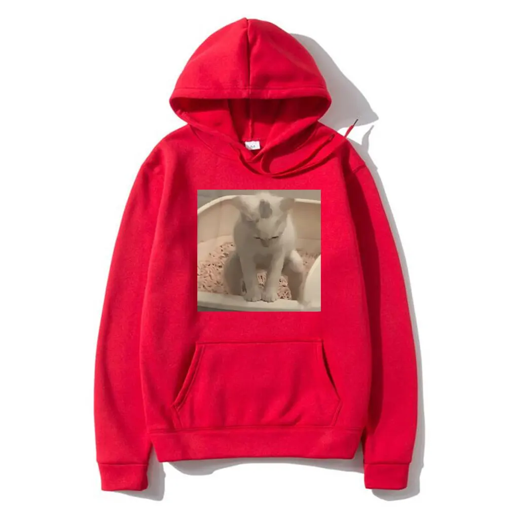 Lustige Meme T-Shirt Kitty Katze unter einem Kack Kätzchen Witz Grafik Hoodie Männer Frauen lässig übergroßen Trainings anzug männliche Fleece Hoodies