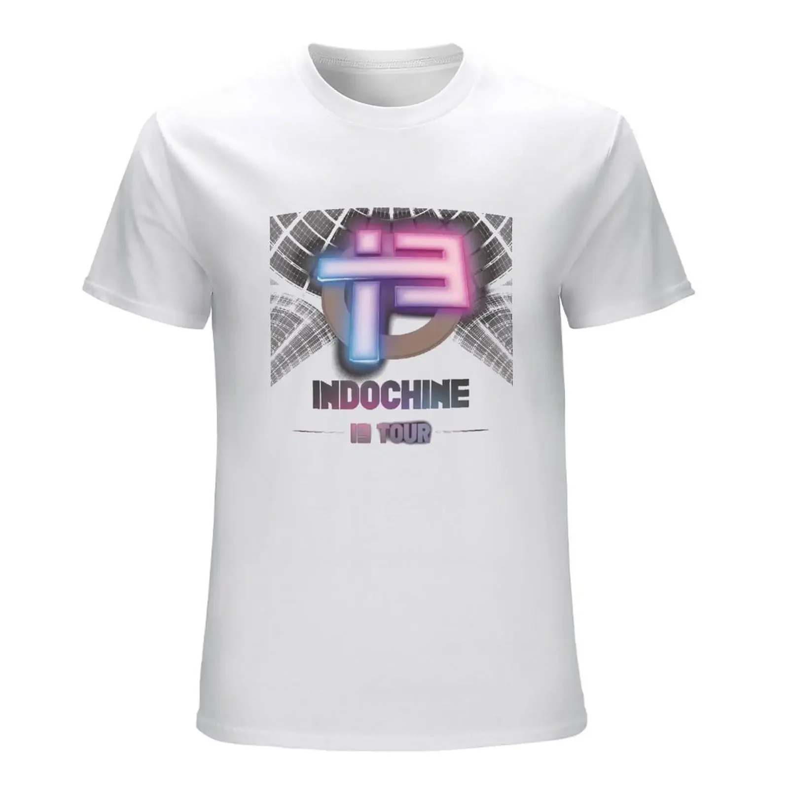 Men's Indo Chine Most Popular Band Rock Indochine is Humour T Shirt White S vintage Washed Top For Everyday Wear Unisex