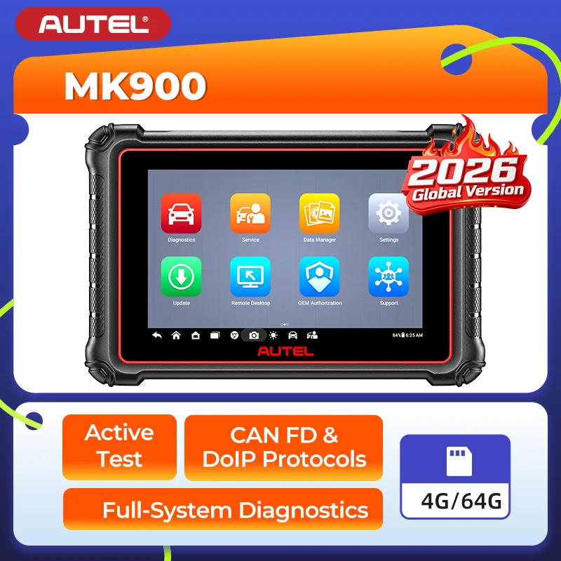 Autel MaxiCOM MK900 Bidirectional OBD2 Scanner Diagnostic Tool 3000+ Active Tests 40+ Reset Services All System CAN-FD DOIP FCA SGW